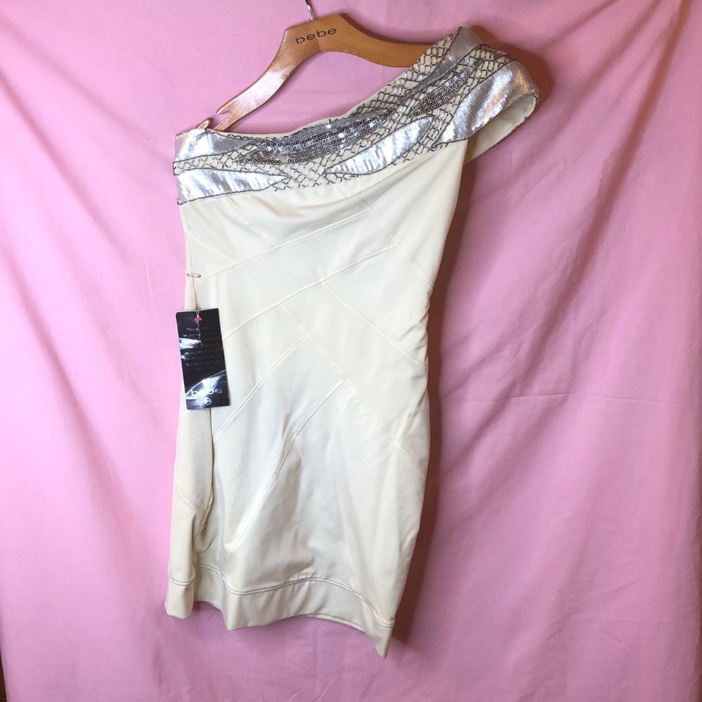 Bebe off white dress